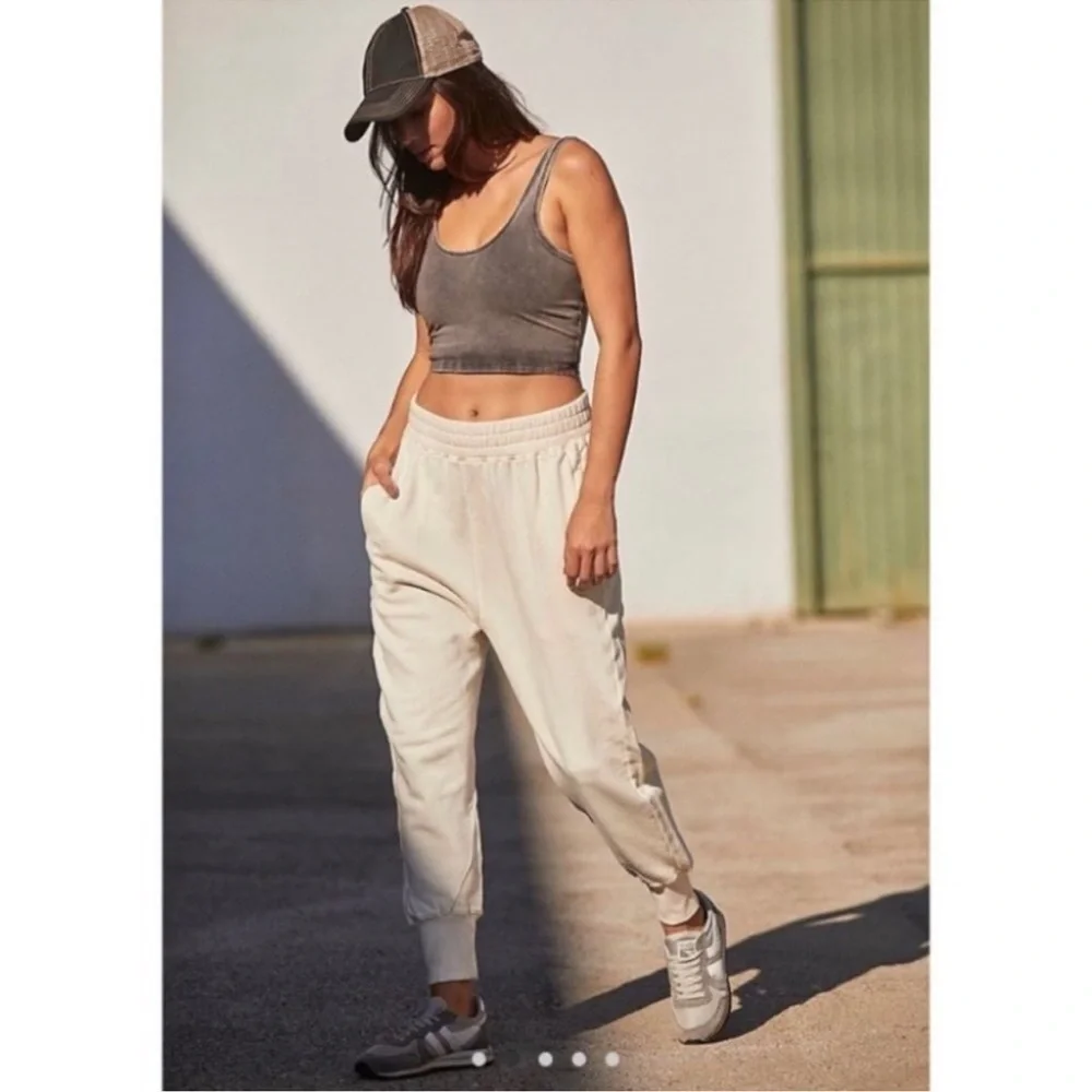Free People June Bug Sweatpant Joggers XS Cream